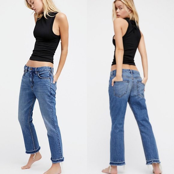 Free People Denim - Free People High Rise Released Hem Crop Boot Jean